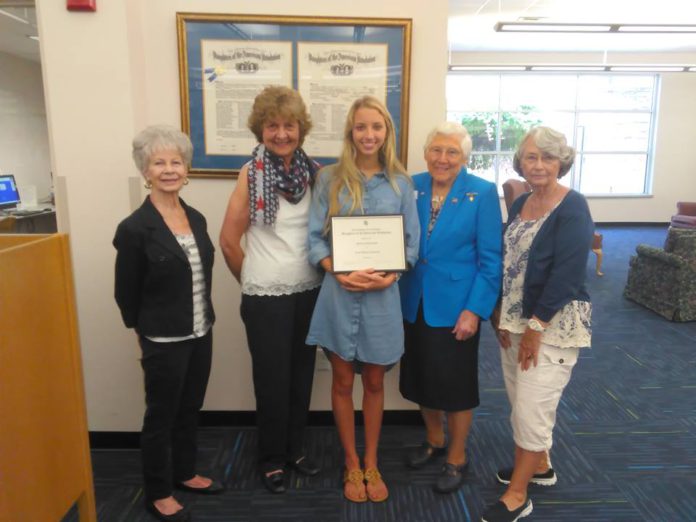 Local Daughters Of The American Revolution Present Scholarship