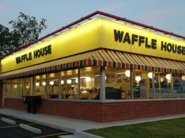 Assault rifle wielding gunman shot during Waffle House robbery