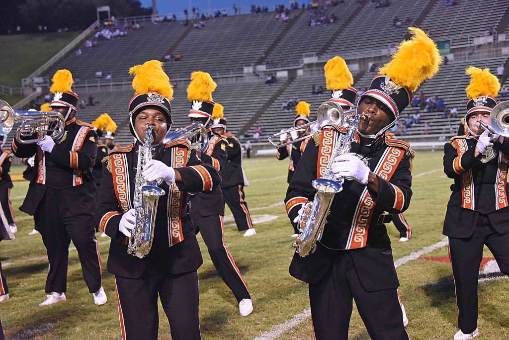 The World Famed Grambling State University Tiger Marching Band will face off against the Prairie View A&M University Marching Storm during the halftime show on October 1, 2016.