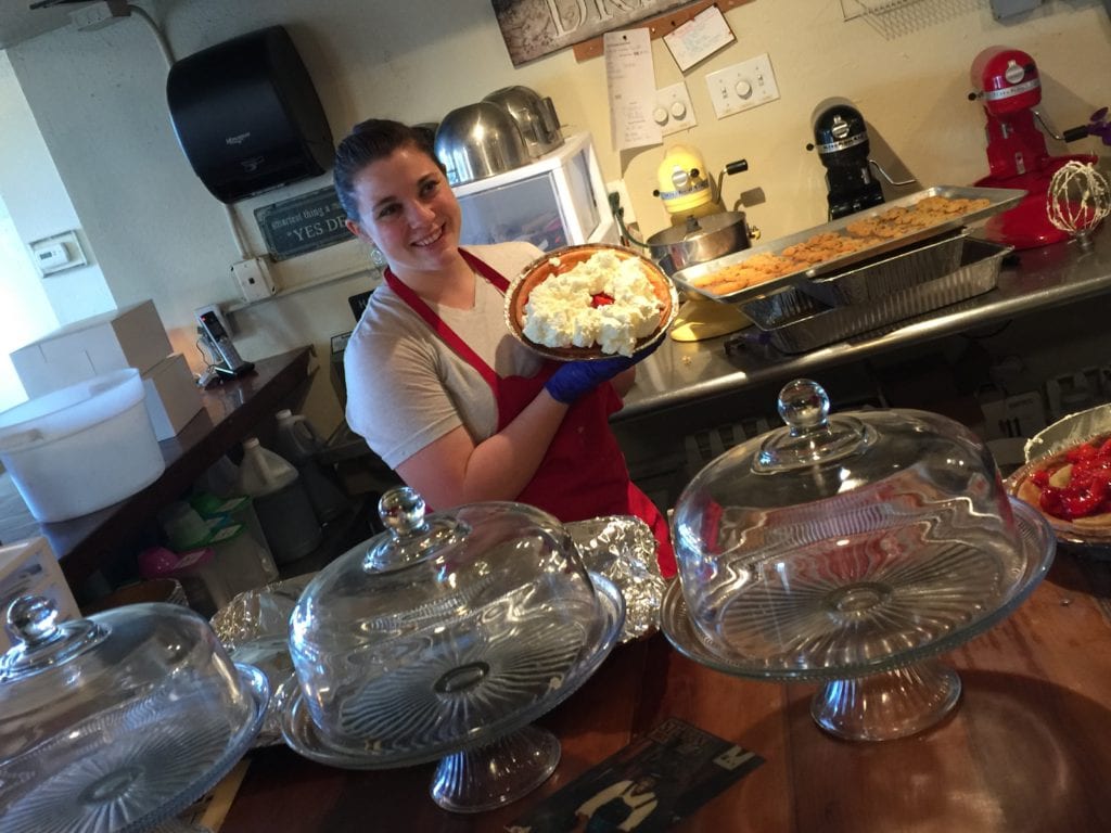 Pies are their specialty at Cast Iron Grill. Regular customers say if you don't get there by Noon these sweet treats are gone.