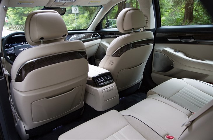 2017 Genesis G90 Rear Interior