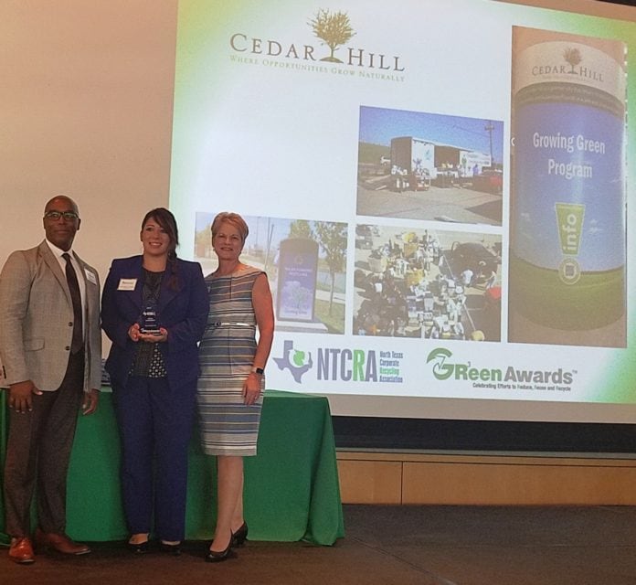 Green3 award Cedar Hill