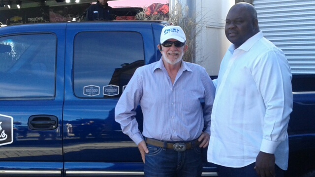 marlon-with-lonzo-and-chevy-legends-truck state fair of texas auto show