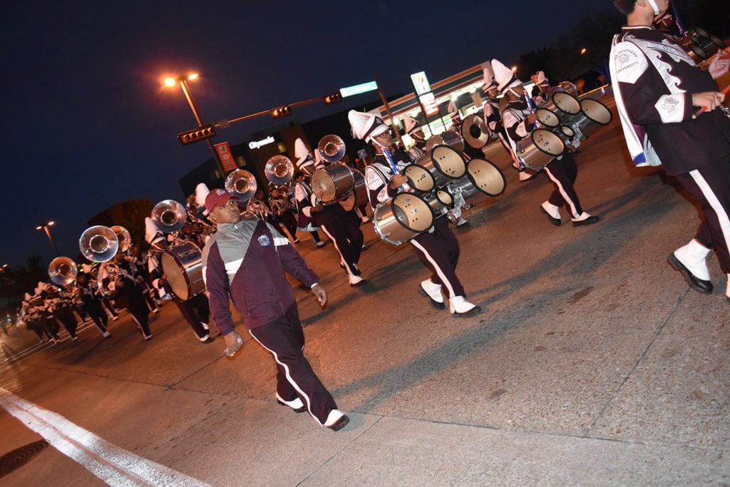 The 43rd Hometown Holiday Parade was led by Grand Marshall Coach Freddie L. James (Carter HS - 1988), followed by the Texas Southern University Ocean Of Soul Marching Band, Alumni and Mr. & Mrs. TSU. (Carolyn Campbell/Special Contributor)