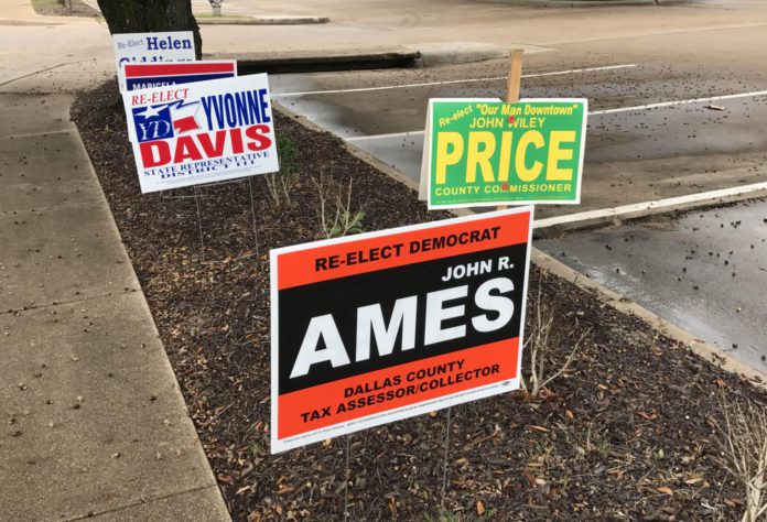 Dallas County election signs dallas county sheriff lupe valdez