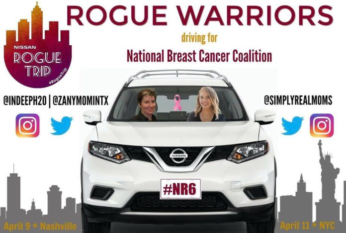 Kristin Barclay and Jasmine Cosme - the Rogue Warriers, strike out to raise money to combat breast cancer Rogue Trip
