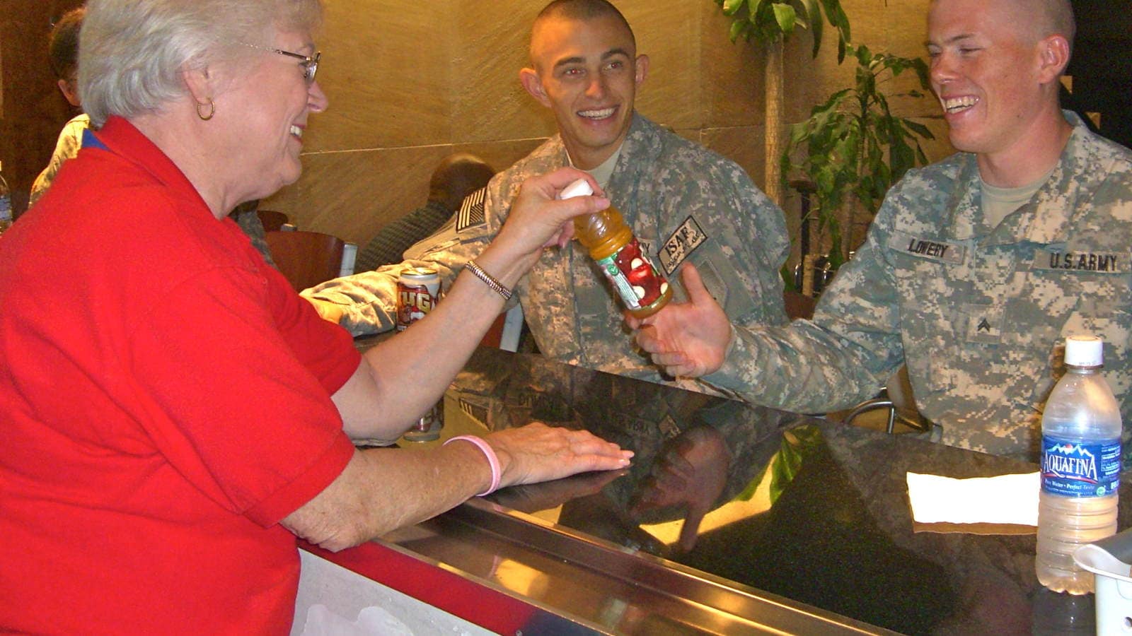 troops at DFW airport