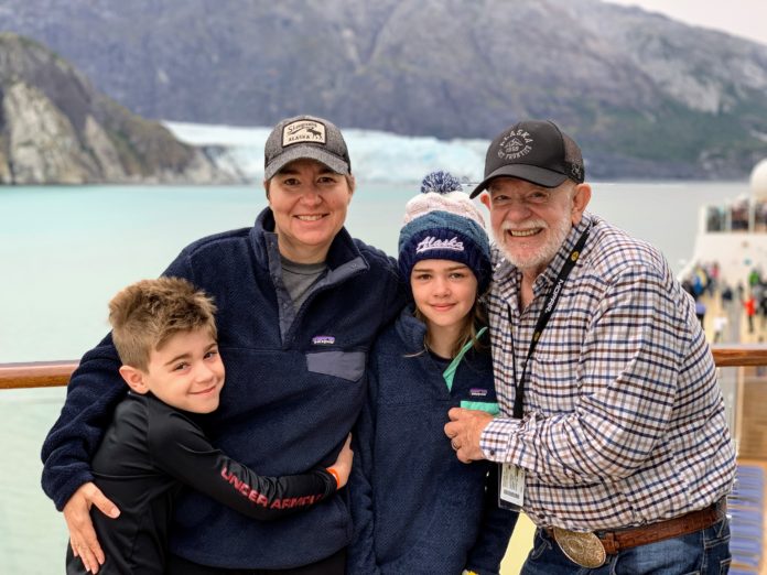 Family at Hubbard Glacier Family on NCL Jewel at Hubbard Glacier