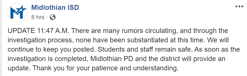 MISD Lockdown Update 3