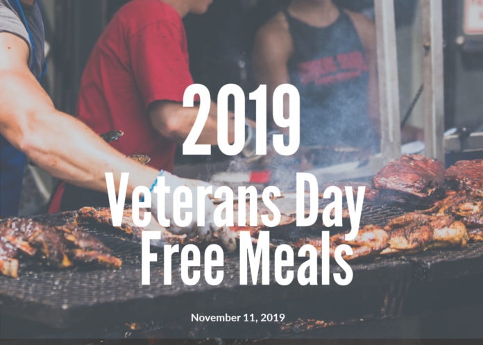 2019 Veterans day free meals