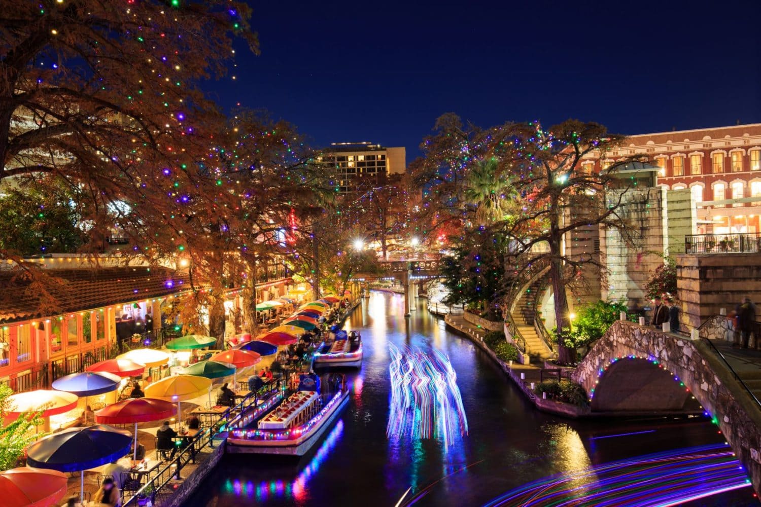 San Antonio River walk lights