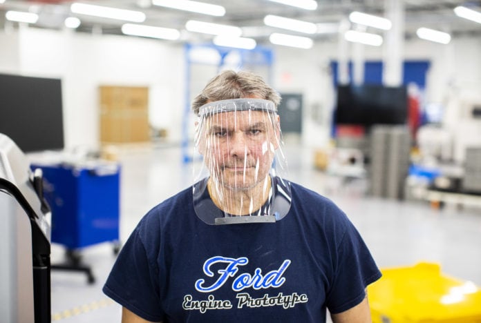 Ford COVID-19 Medical Equipment Production ford making face shields