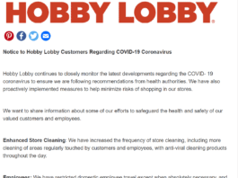 Jenkins shuts down hobby lobby