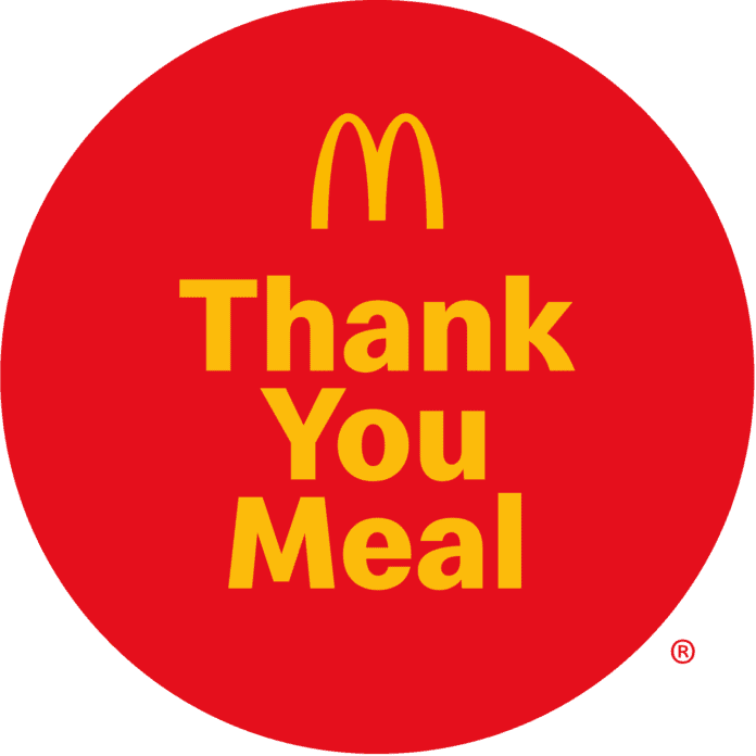 McDonald's thank you meals