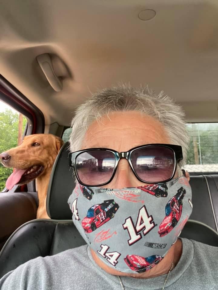 Lyn Bell NASCAR face mask