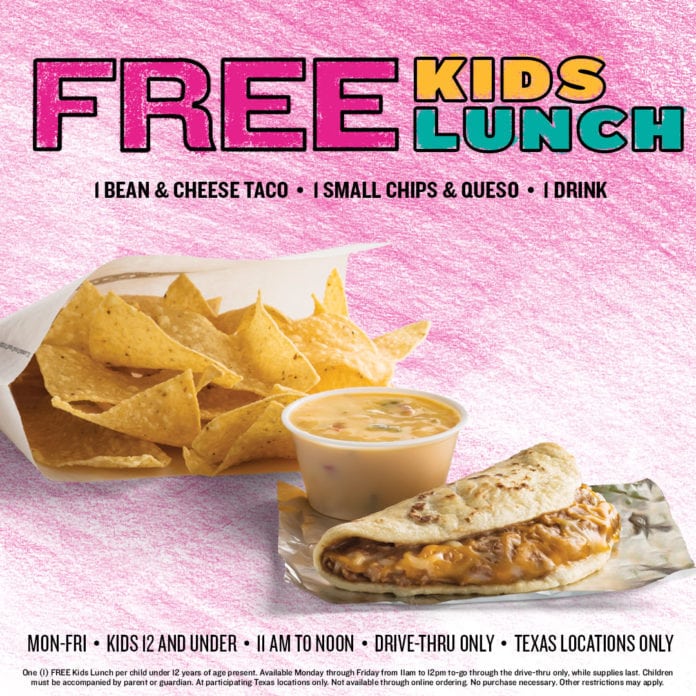 free kids meals summer