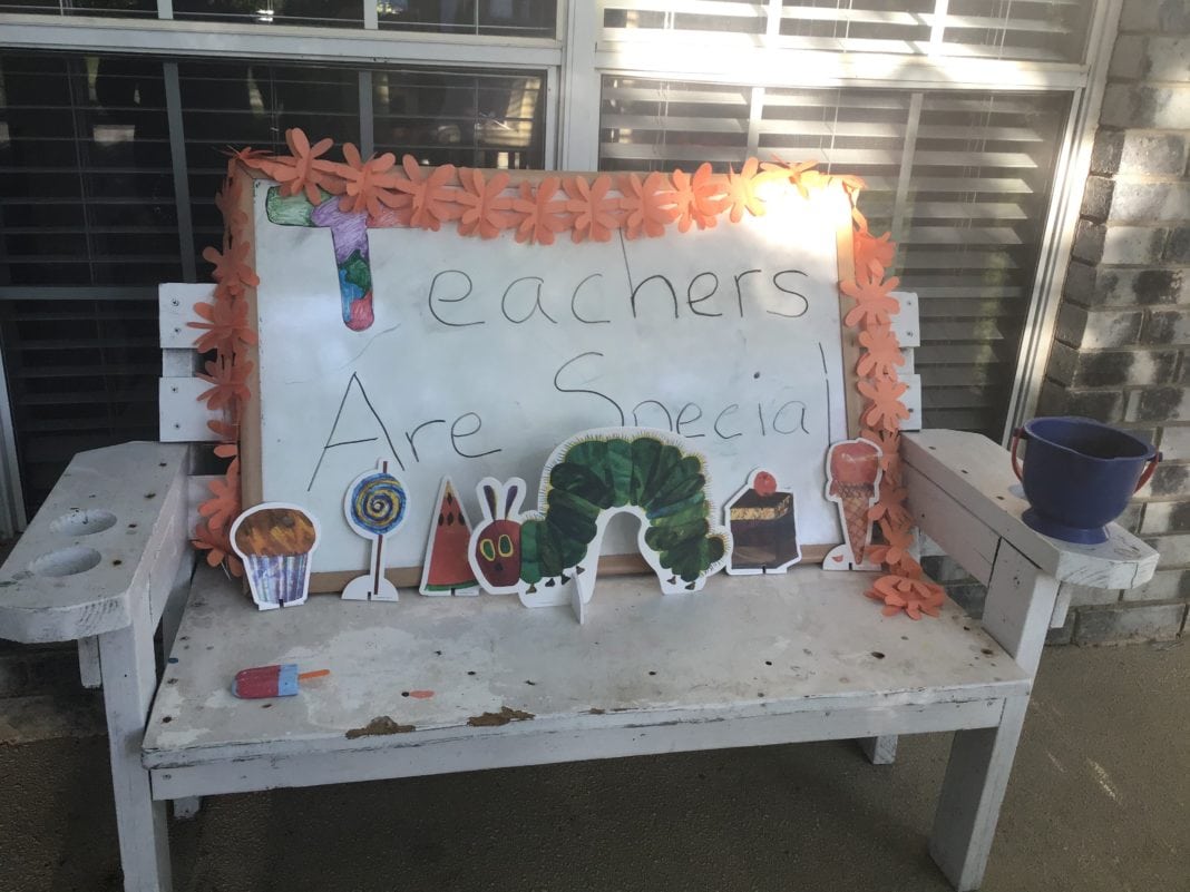 Ruby Young Site Coordinator Creates Front Porch Celebration for Teachers