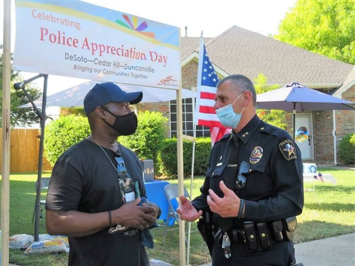 RaRichardson and Chief Costa DeSoto Police appreciation event