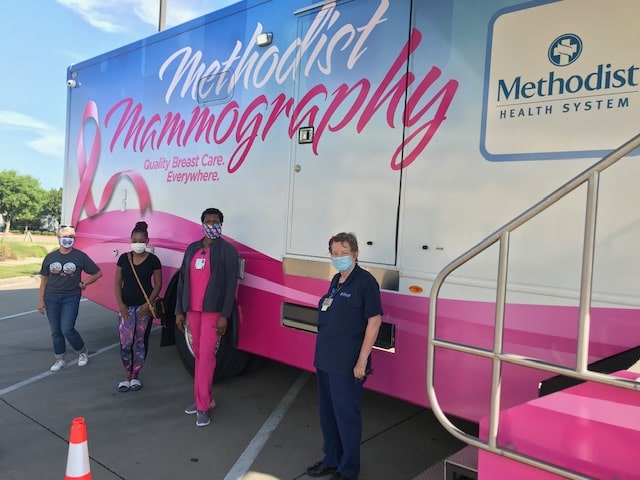 Methodist mammography mobile truck