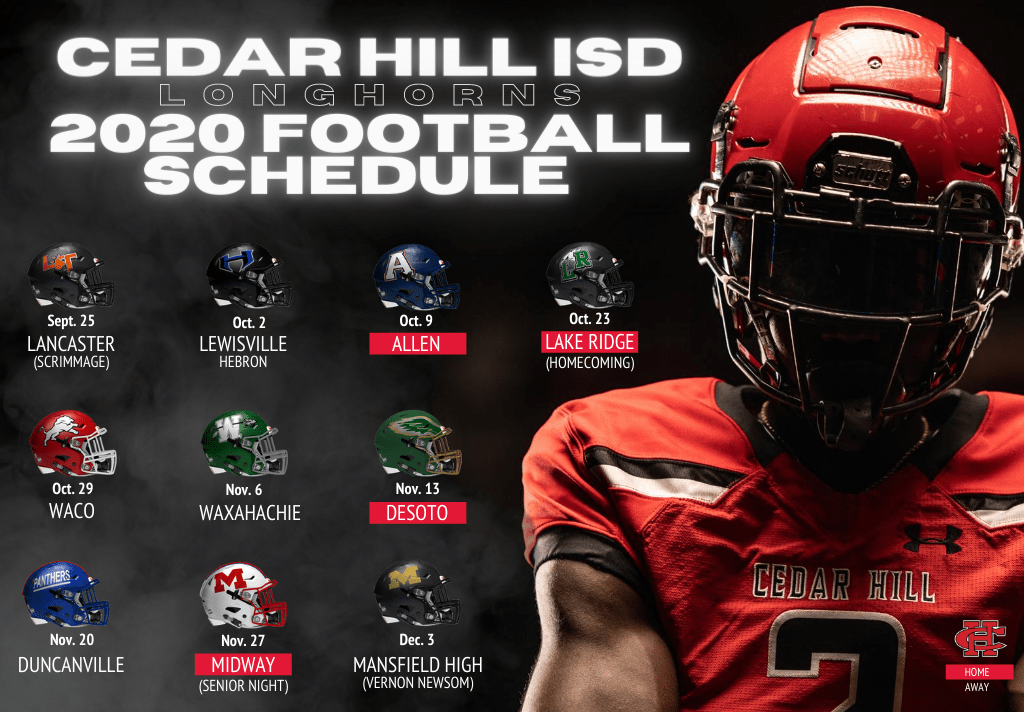 2020 Cedar Hill football schedule