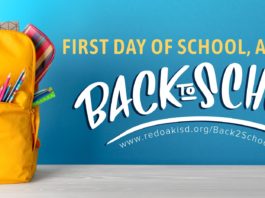 Red Oak ISD back to school graphic