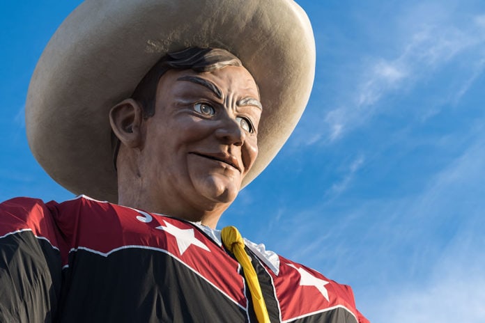 close up of Big Tex