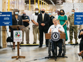 Governor Abbott at TDEM warehouse