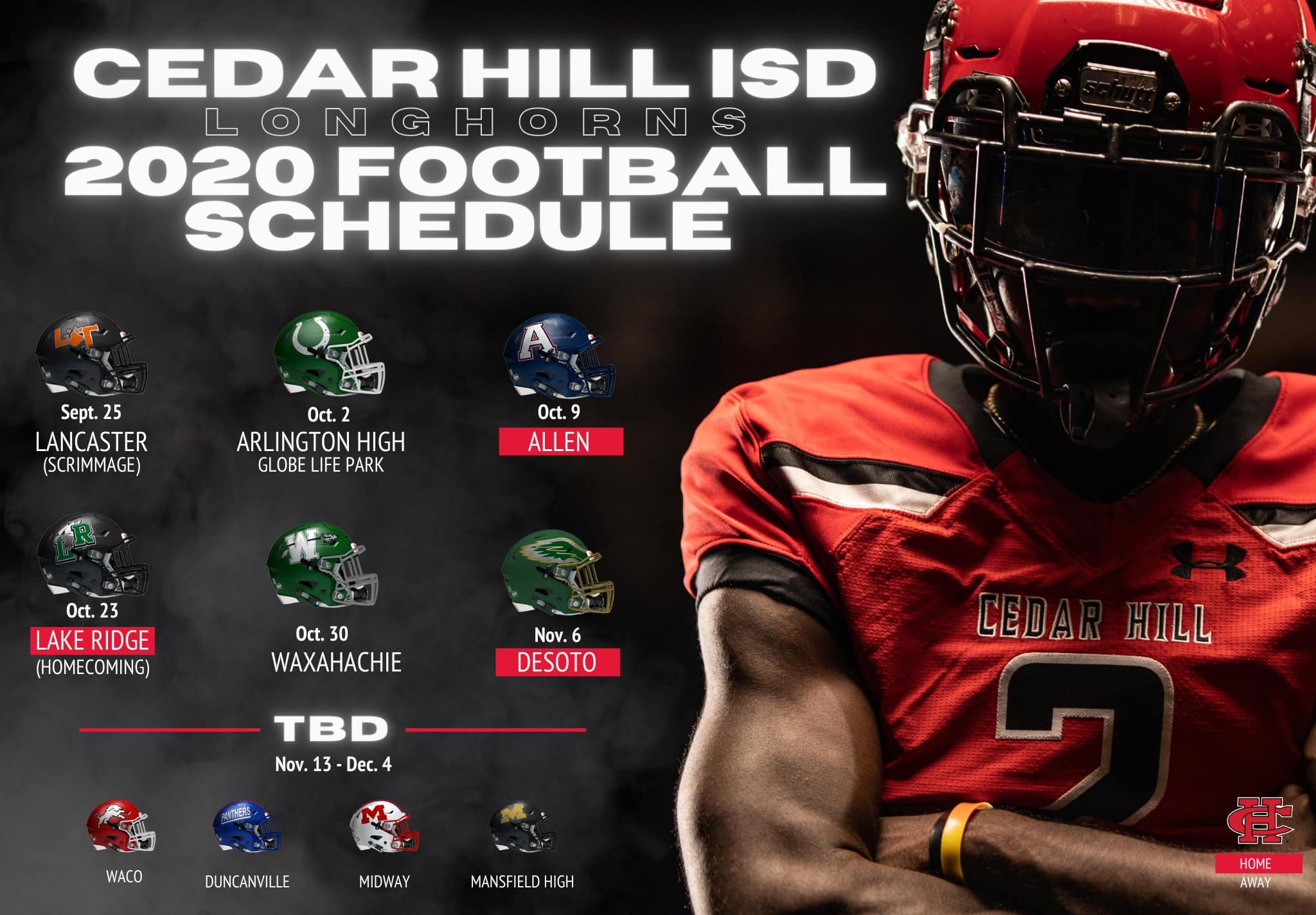 CHISD 2020 football schedule