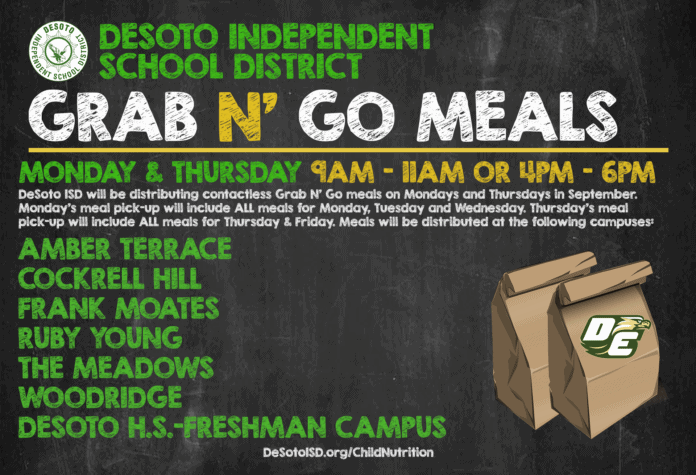 DeSoto ISD grab n go meals graphic