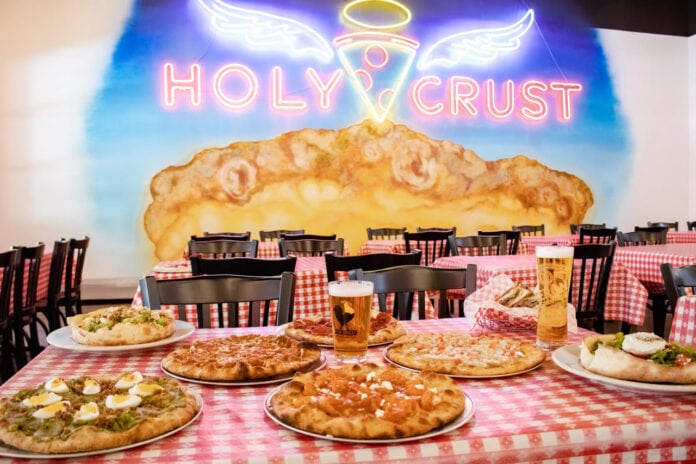 Holy Crust pizzas and beer