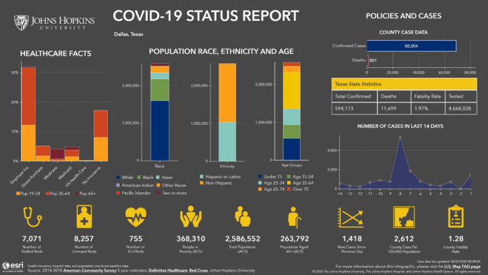 Dallas County COVID19 August 24