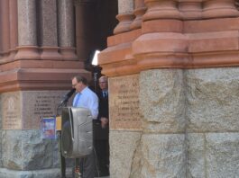 Todd Little at Ellis County courthouse