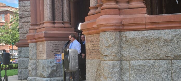 Todd Little at Ellis County courthouse