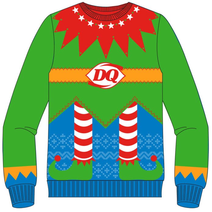 Texas Dairy Queen holiday sweater