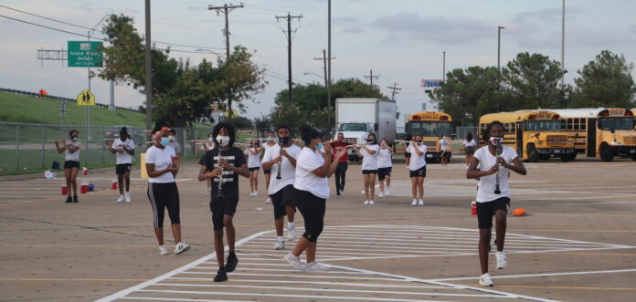 Cedar Hill marching band practice