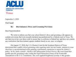 ACLU dress code letter