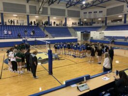 Midlothian volleyball players