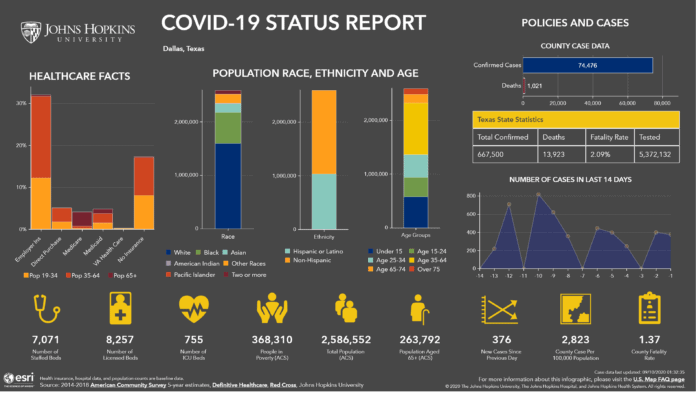 Dallas COUNTY COVID infographic