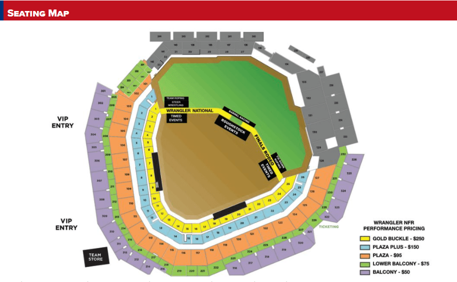 2020 NFR seating chart