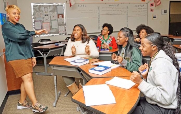 Cora Garner in classroom