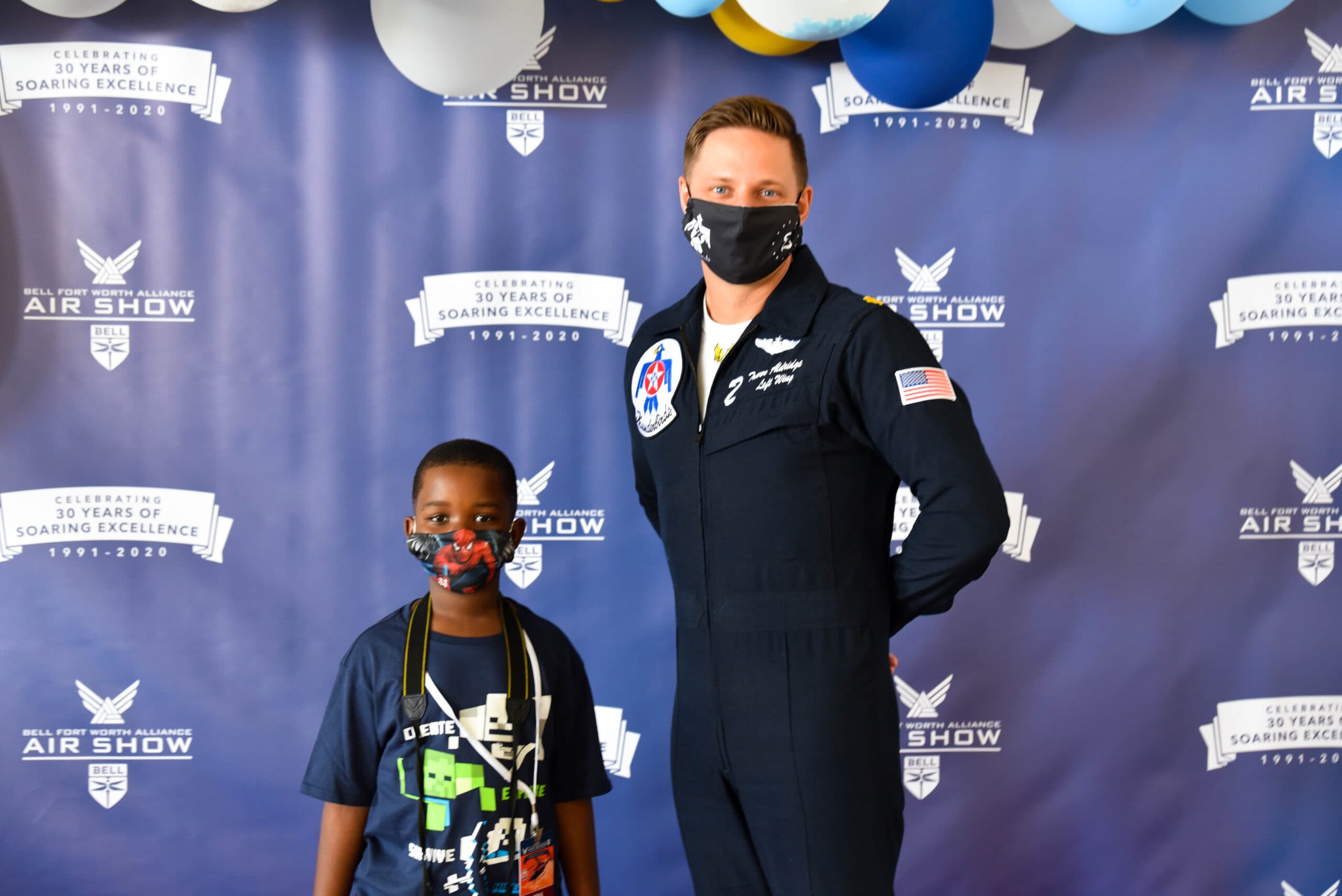 Thunderbird Pilot with young fan