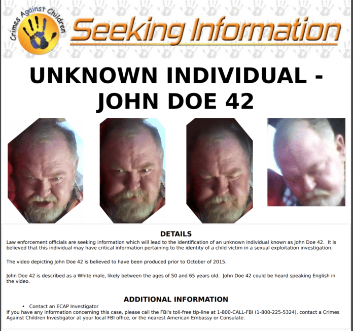 FBI John Doe poster