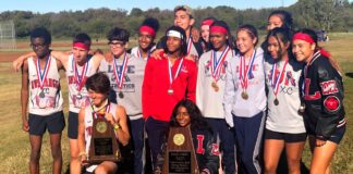 Lady Mustangs Take First Place At UIL District Cross Country Meet LHSW Cross Country Team