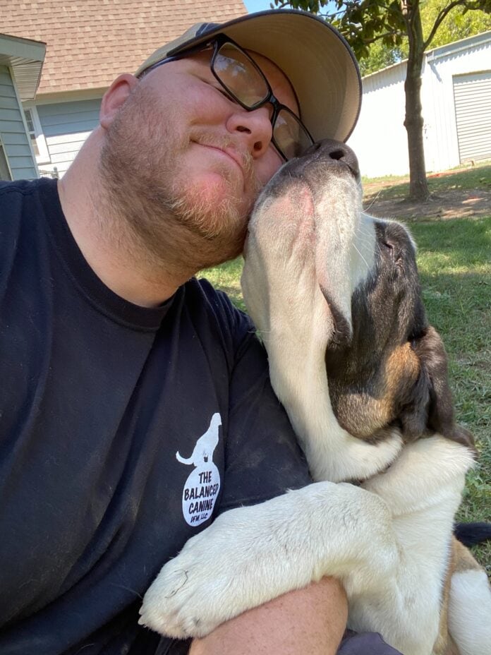 Matt Morris with dog