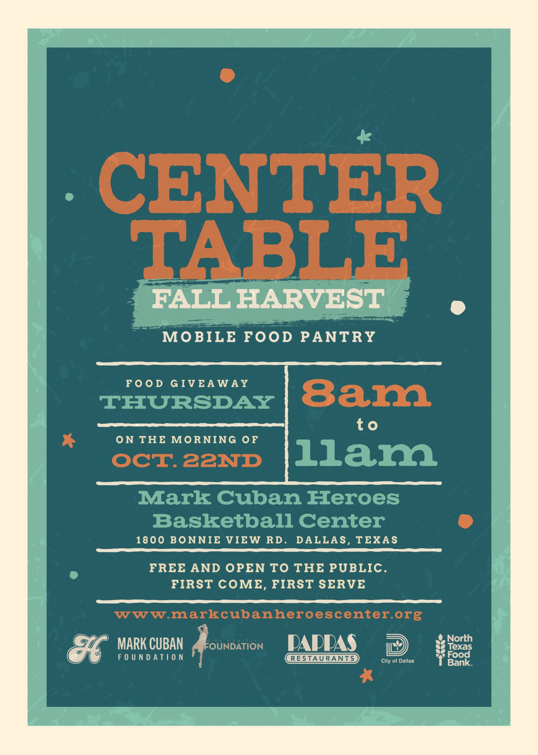 Center Table Fall Harvest Flyer