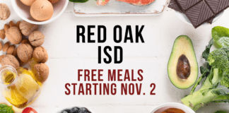 ROISD Offers Free Meals For Students Red Oak ISD free meals graphic