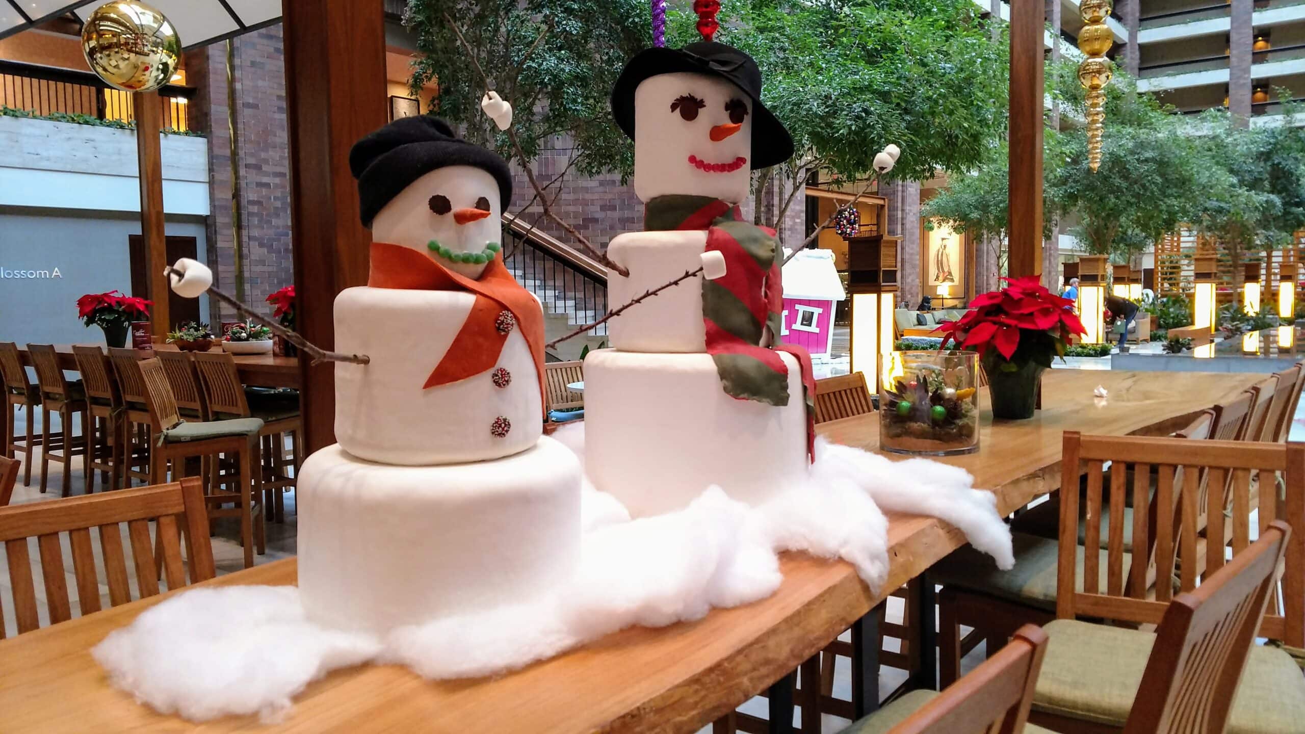 Snowmen on table
