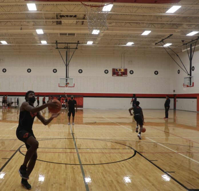 basketball player on court