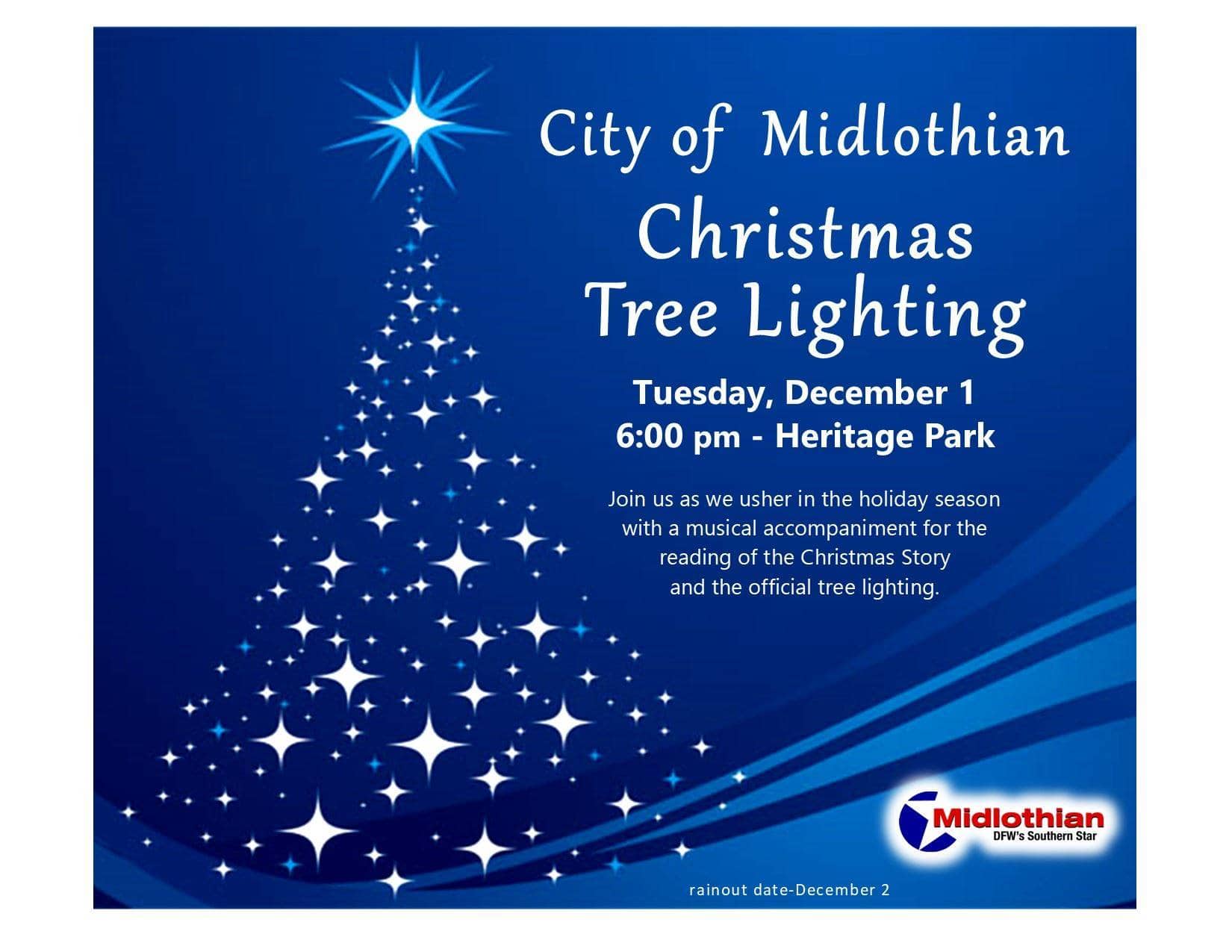 Midlothian Tree Lighting flyer