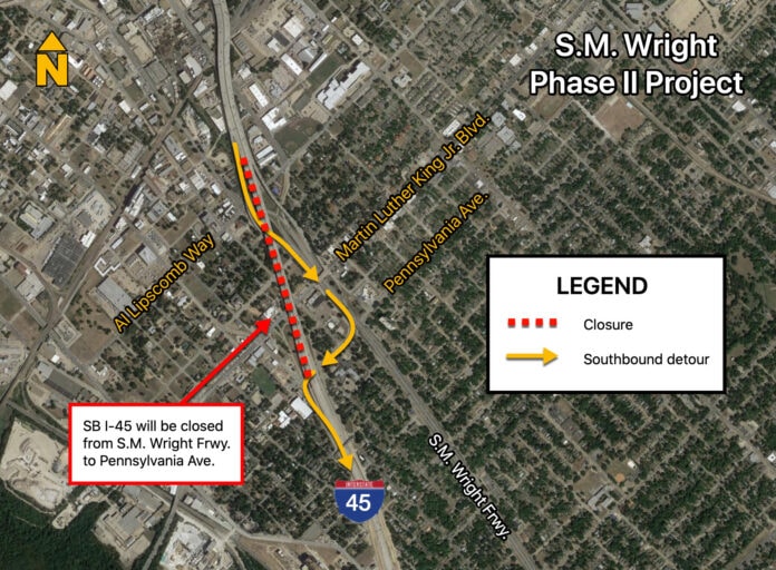 SM Wright Detour Map
